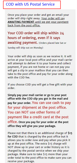 payment methods Carolina K